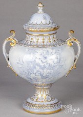 ROYAL BONN PORCELAIN URN AND C