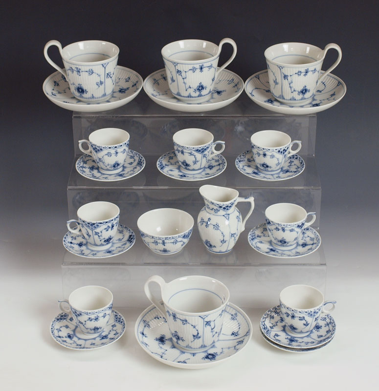 ROYAL COPENHAGEN BLUE FLUTED CHINA: