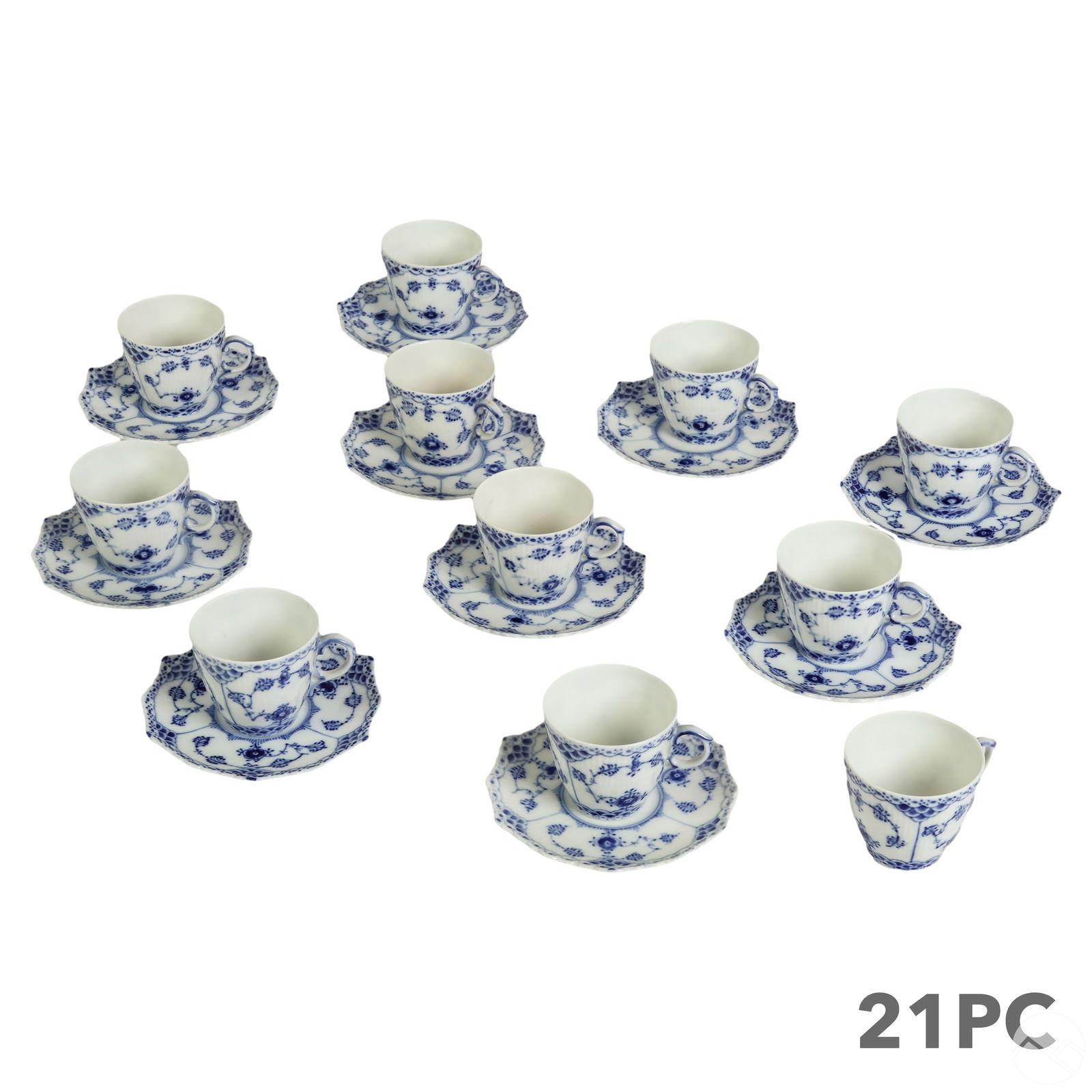 ROYAL COPENHAGEN BLUE FLUTED FULL