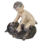 ROYAL COPENHAGEN "FAUN ON BEAR