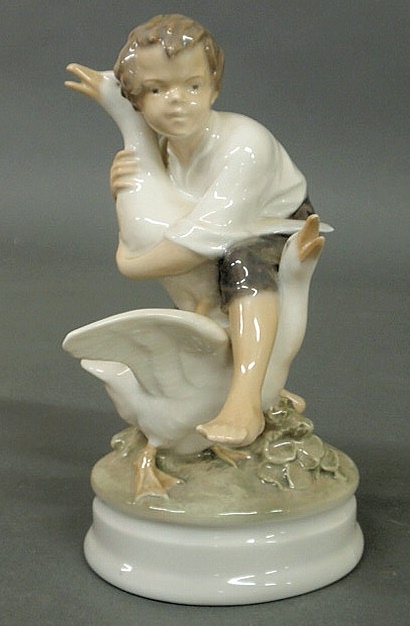 Royal Copenhagen figural group of a
