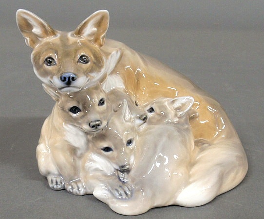 Royal Copenhagen porcelain fox with