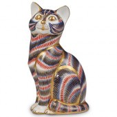 ROYAL CROWN DERBY CAT FIGURINE