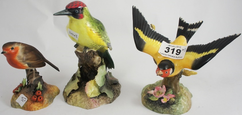 Royal Crown Derby models of Robin
