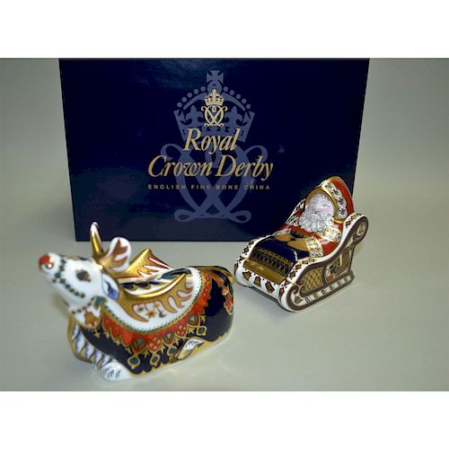 ROYAL CROWN DERBY REINDEER AND
