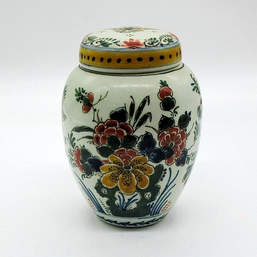 ROYAL DELFT POTTERY, TEA TIN