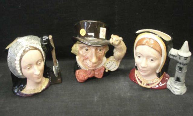 ROYAL DOULTON. 3 Large Tobies.