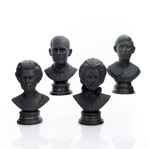 ROYAL DOULTON BLACK BASALT BUSTS OF