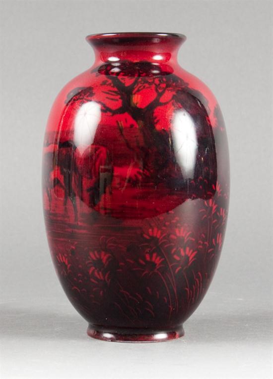 Royal Doulton ''Flambe'' china vase