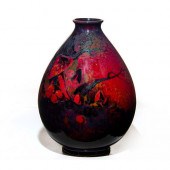 ROYAL DOULTON FLAMBE OVIOD VAS
