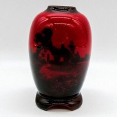 ROYAL DOULTON FLAMBE VASE, COT