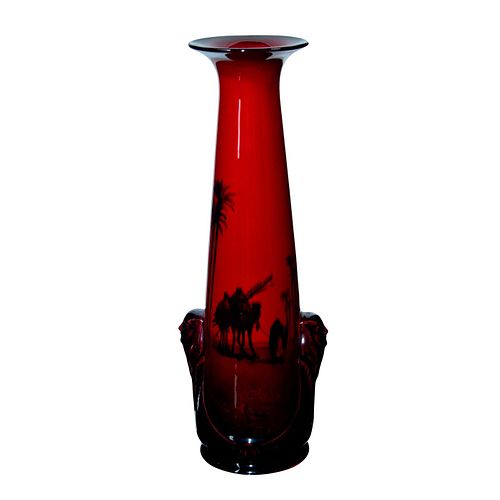 ROYAL DOULTON FLAMBE VASE, EGYPTIAN