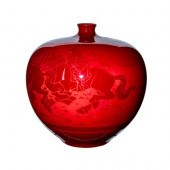 ROYAL DOULTON FLAMBE VASE, HUN