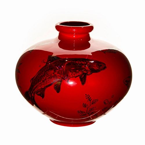 ROYAL DOULTON FLAMBE VASE,