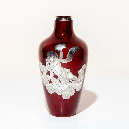 ROYAL DOULTON FLAMBE VASE WITH
