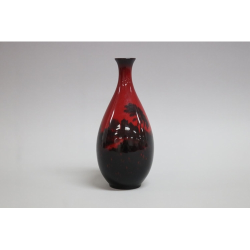 Royal Doulton flambe vase woodcut