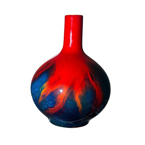 ROYAL DOULTON FLAMBE VEINED VASE