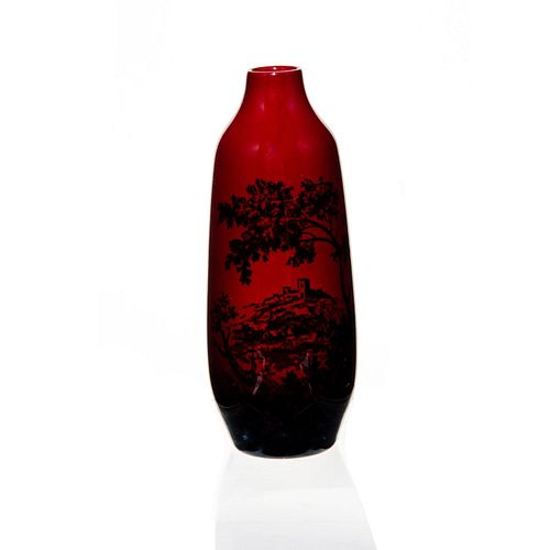 ROYAL DOULTON FLAMBE WOODCUT VASE
