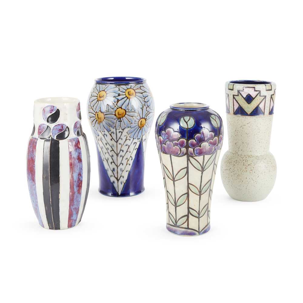 ROYAL DOULTON FOUR VASES, CIRCA