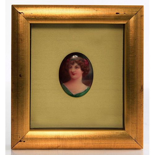 ROYAL DOULTON FRAMED OVAL PLAQUE BY