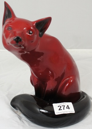 Royal Doulton Large Flambe Fox 24cm