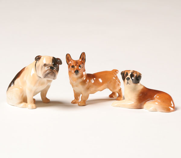 Royal Doulton porcelain dogs;