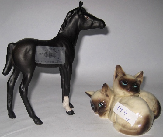 Royal Doulton Siamese Kittens Lying