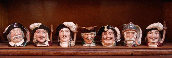 ROYAL DOULTON SMALL CHARACTER JUGS: