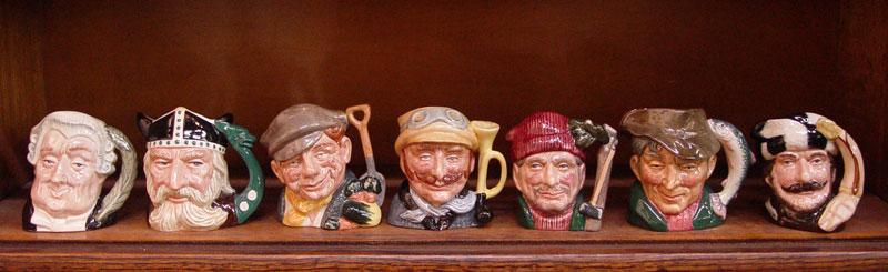 ROYAL DOULTON SMALL CHARACTER JUGS: