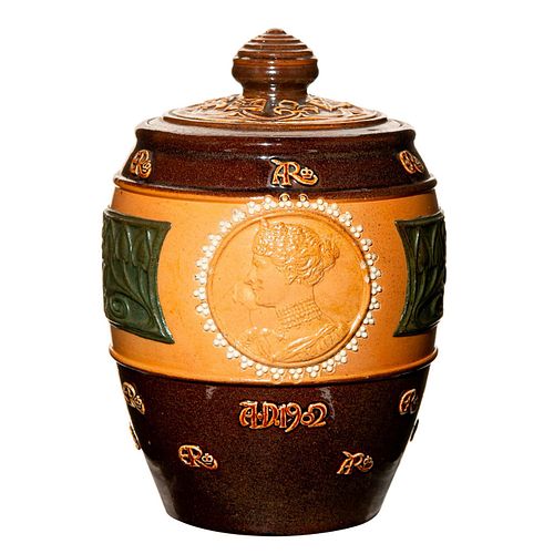 ROYAL DOULTON TOBACCO JAR, KING