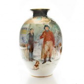 ROYAL DOULTON VASE, HUNTING SC
