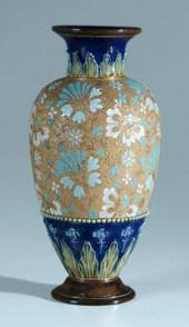 Royal Doulton vase, tapestry s