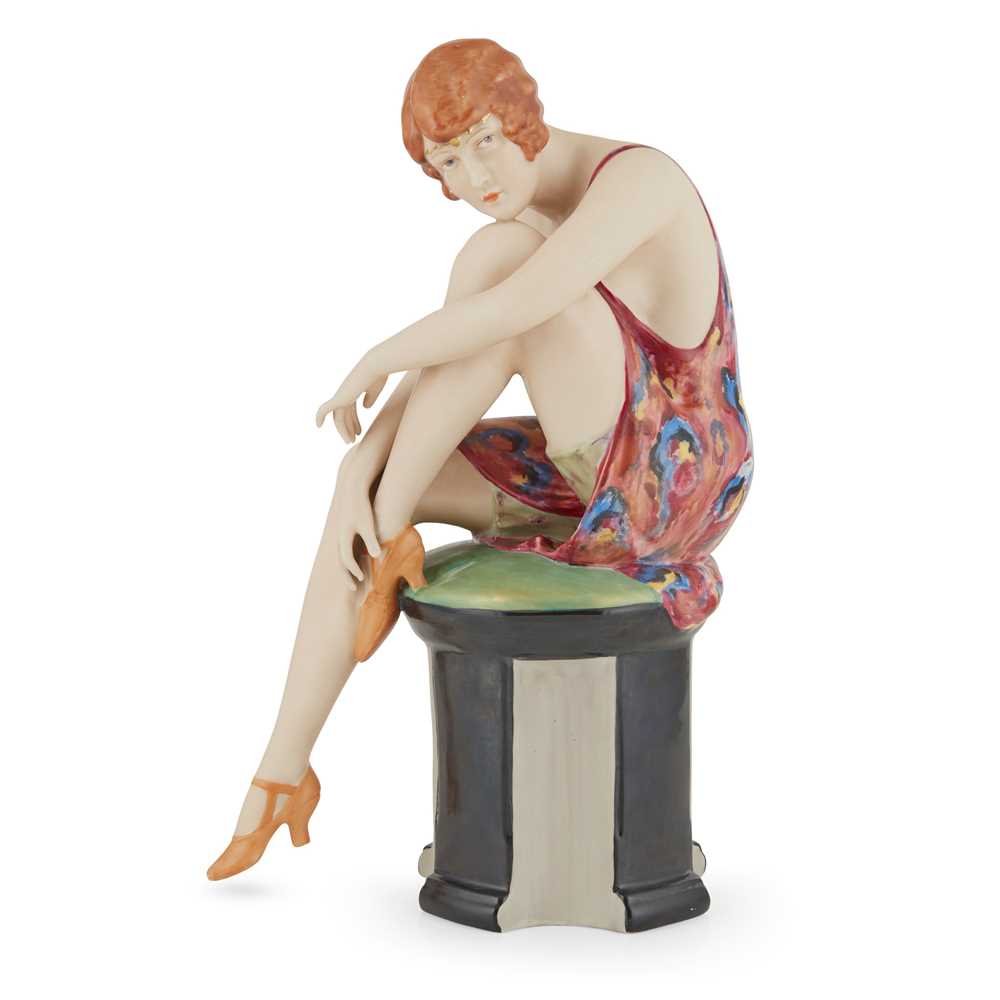 ROYAL DUX ART DECO FIGURE, CIRCA