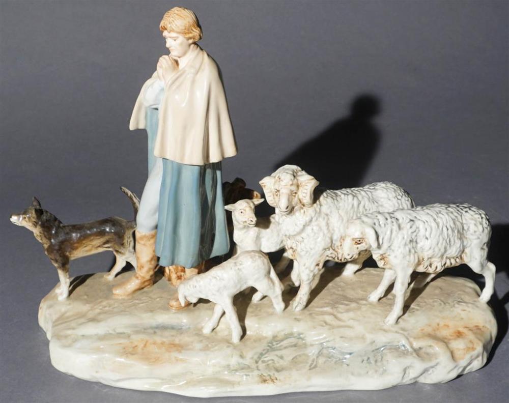 ROYAL DUX FIGURE OF A SHEPHERD