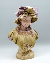 ROYAL DUX PORCELAIN BUST OF A