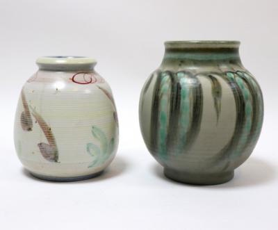 Royal Lancastrian, an ovoid vase,