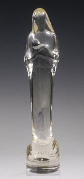 ROYAL LEERDAM ART GLASS MADONN