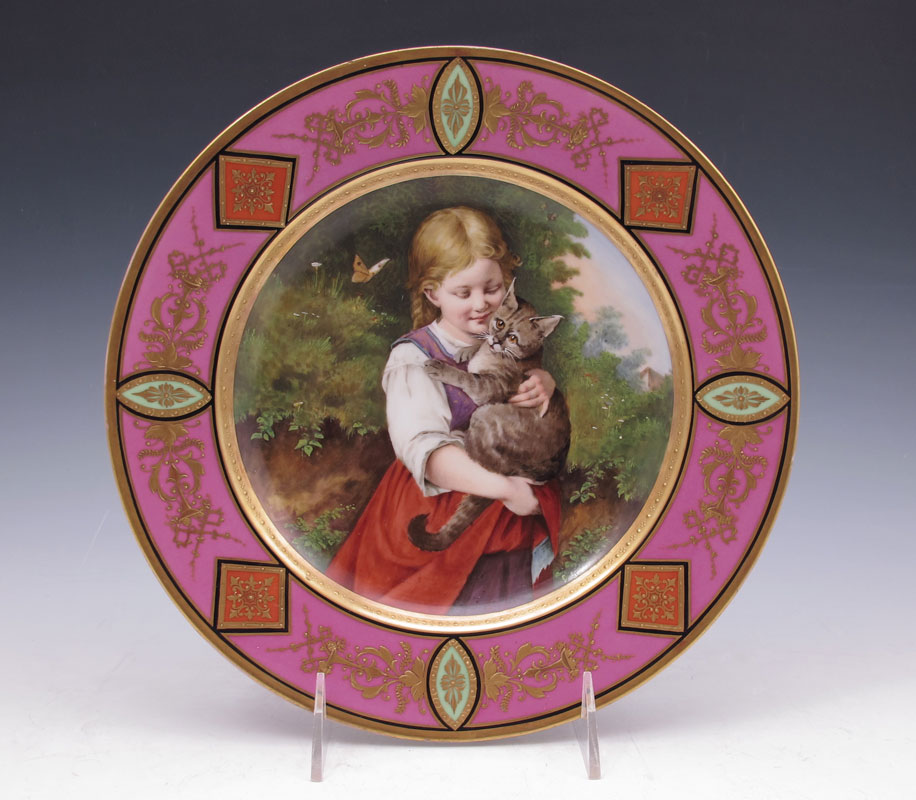 ROYAL VIENNA CABINET PLATE: Hand