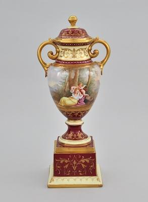 Royal Vienna Covered Vase on