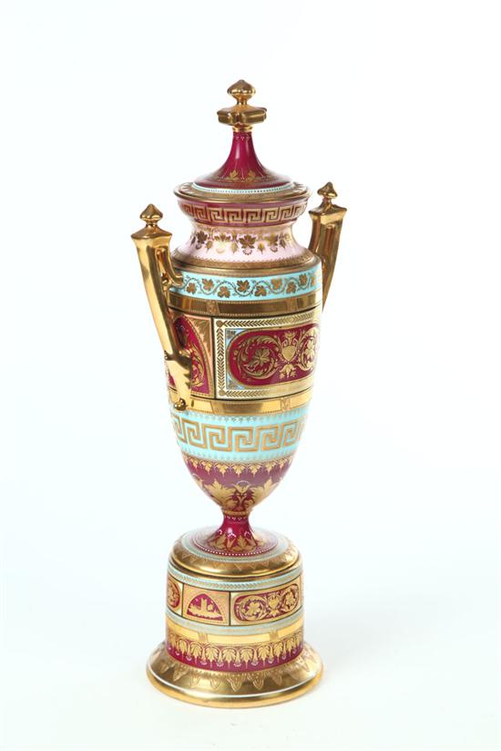 ROYAL VIENNA HAND PAINTED URN. 