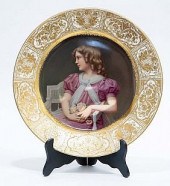 ROYAL VIENNA PAINTED & GILT PO