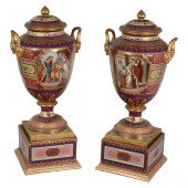 ROYAL VIENNA PAIR OF GILT PORC