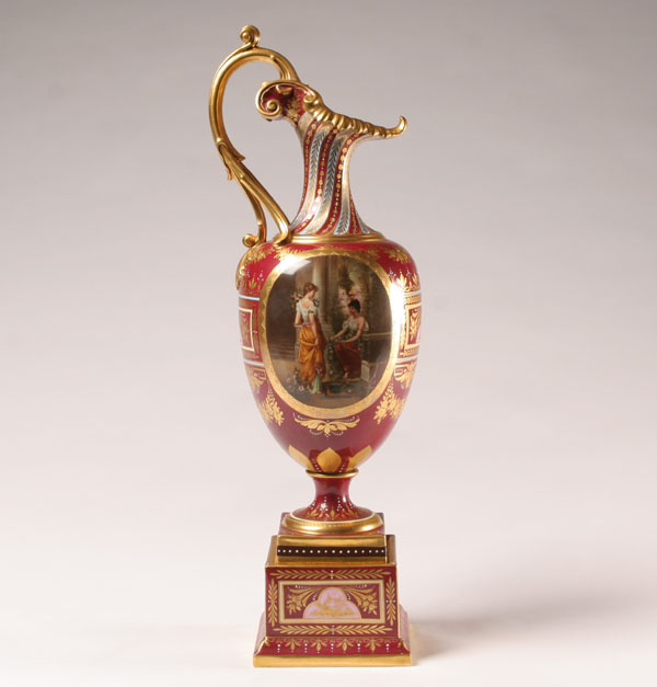 Royal Vienna porcelain ewer on