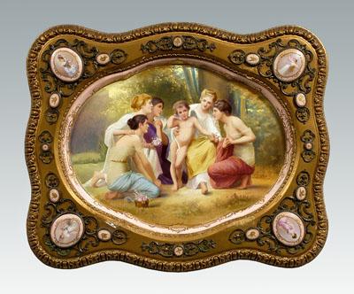 Royal Vienna porcelain plaque, hand