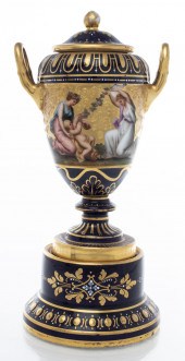 ROYAL VIENNA PORCELAIN URN, MY