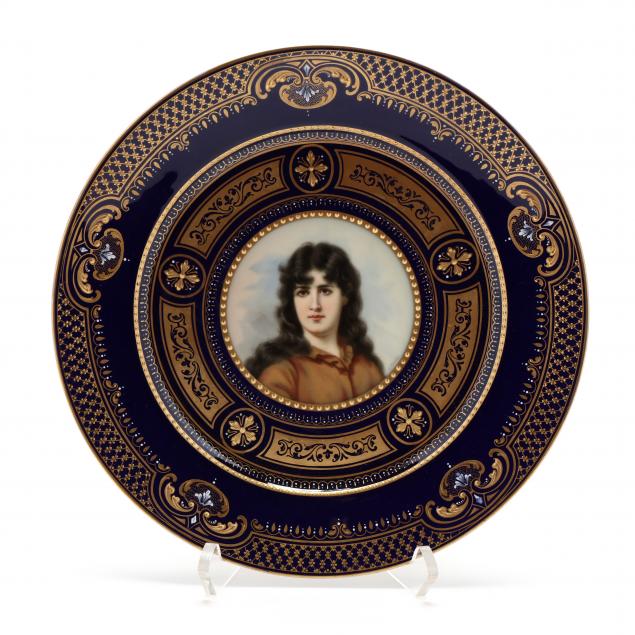 ROYAL VIENNA PORTRAIT PLATE 19th