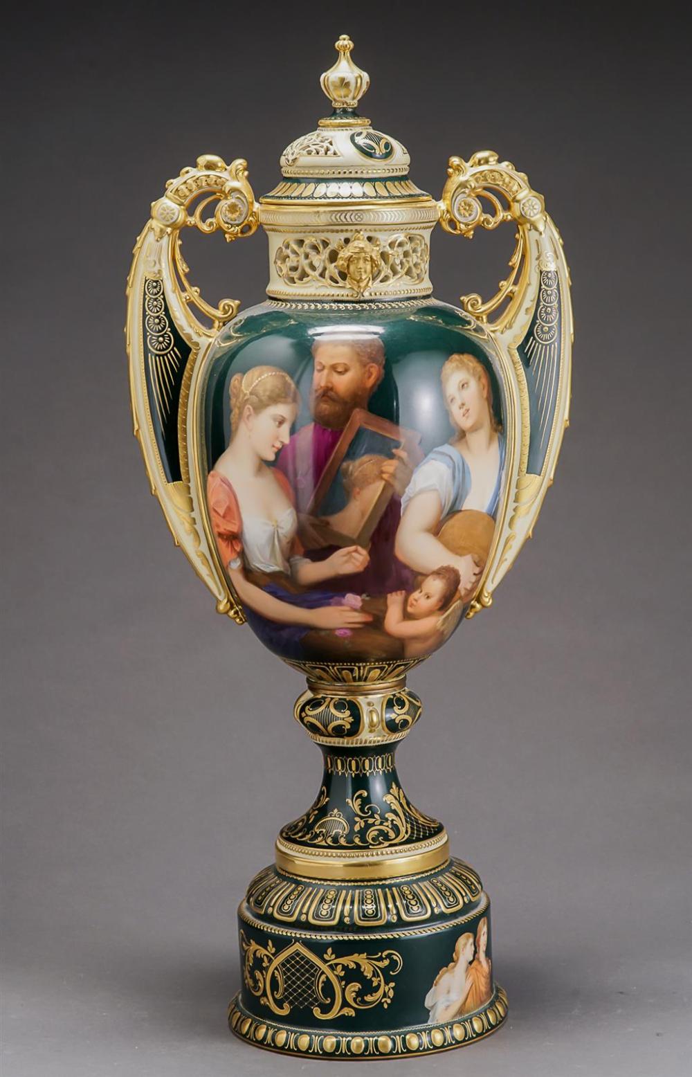 ROYAL VIENNA-TYPE PAINTED PORCELAIN