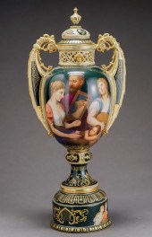 ROYAL VIENNA-TYPE PAINTED PORC