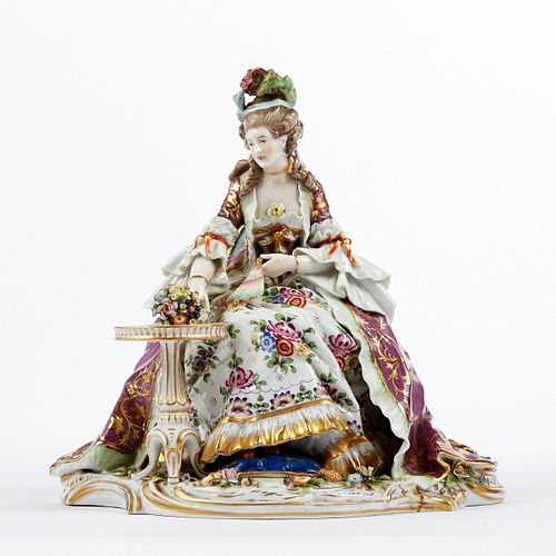 ROYAL VIENNA WOMAN W/ FAN PORCELAIN