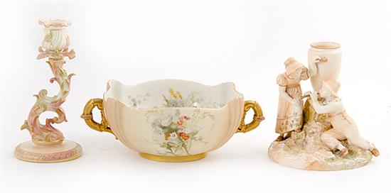 Royal Worcester blush ivory figural